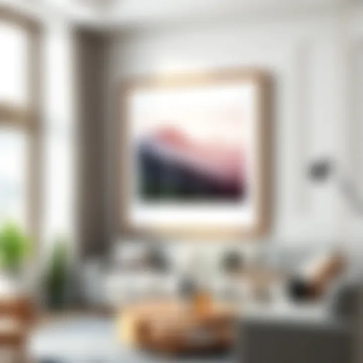 Showcasing the Finished Frame Finished large frame displayed in a stylish room