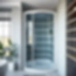 A sparkling clean shower cabin