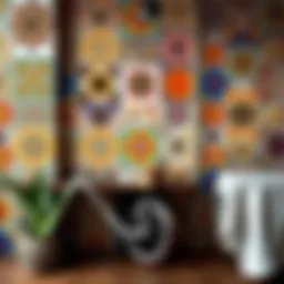 Colorful tile art showcasing intricate patterns