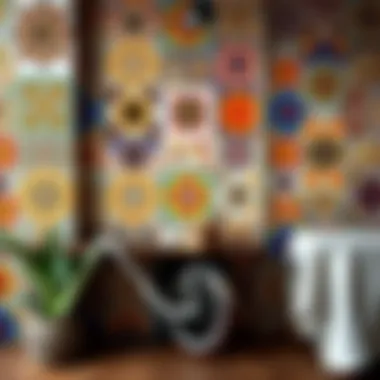 Colorful tile art showcasing intricate patterns