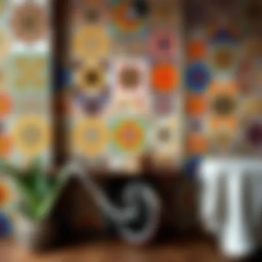 Colorful tile art showcasing intricate patterns