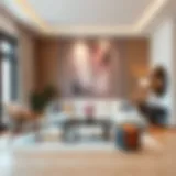 A tranquil living room with harmonious decor