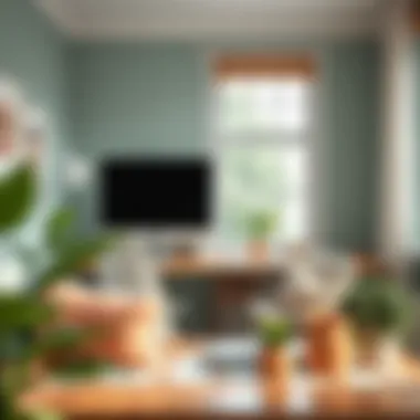 A workspace reflecting Feng Shui balance