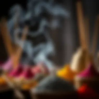 Artistic representation of fragrant incense varieties