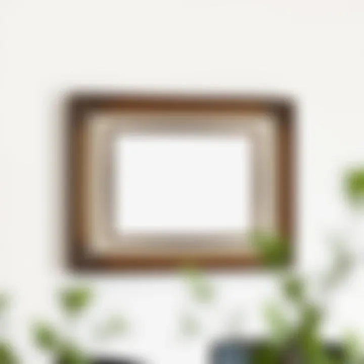 A finished frame displayed elegantly on a wall