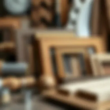 A selection of various materials used in frame making