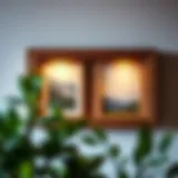 A beautifully crafted wooden frame showcasing art