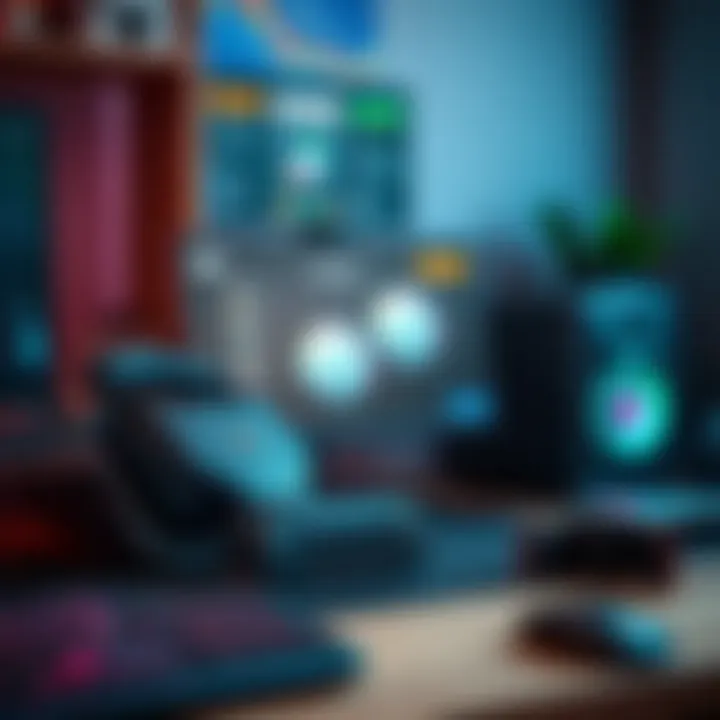 High-tech gaming accessories on a stylish desk