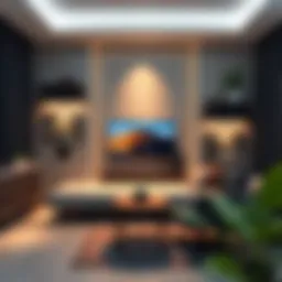 Elegant gaming room setup with optimal lighting