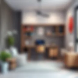 Stylish desk design for a modern youth room