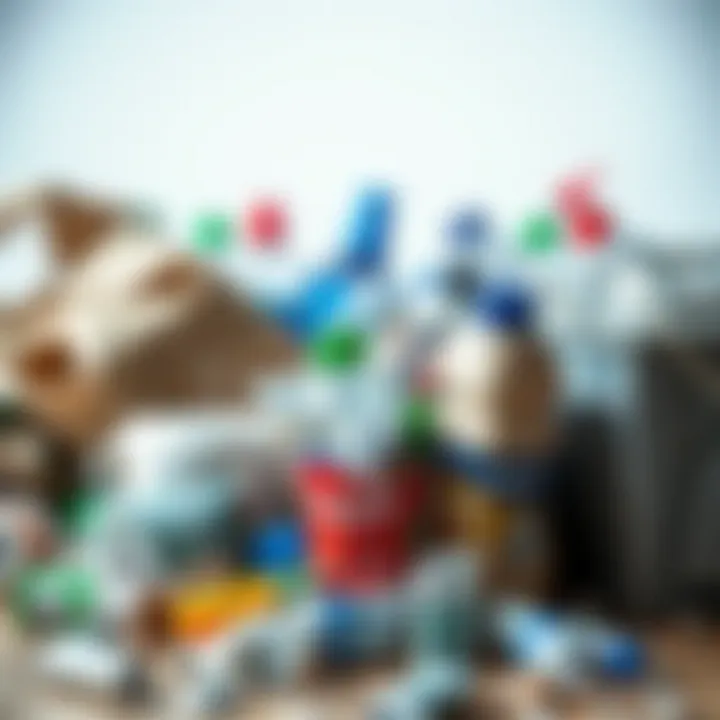 A variety of recyclable materials