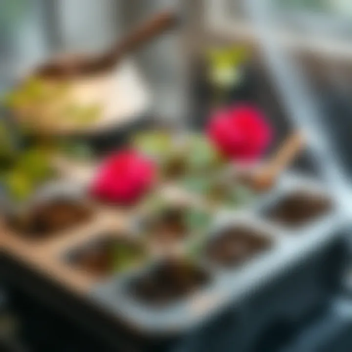 Germination setup with proper humidity and warmth