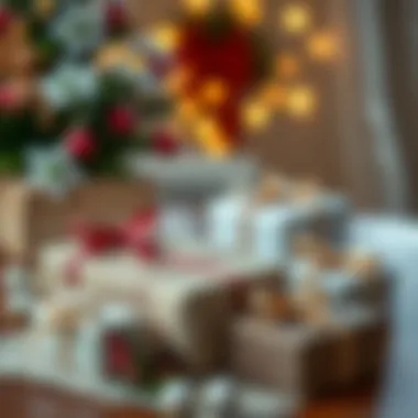 Presentation of gifts with creative wrapping