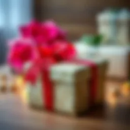 A beautifully wrapped gift box with a ribbon