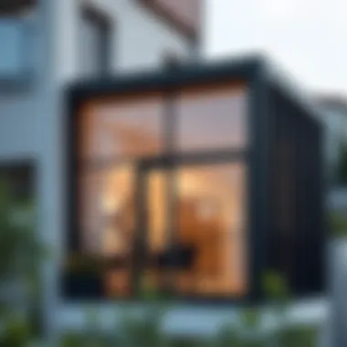 Elegant balcony enclosure showcasing modern design elements