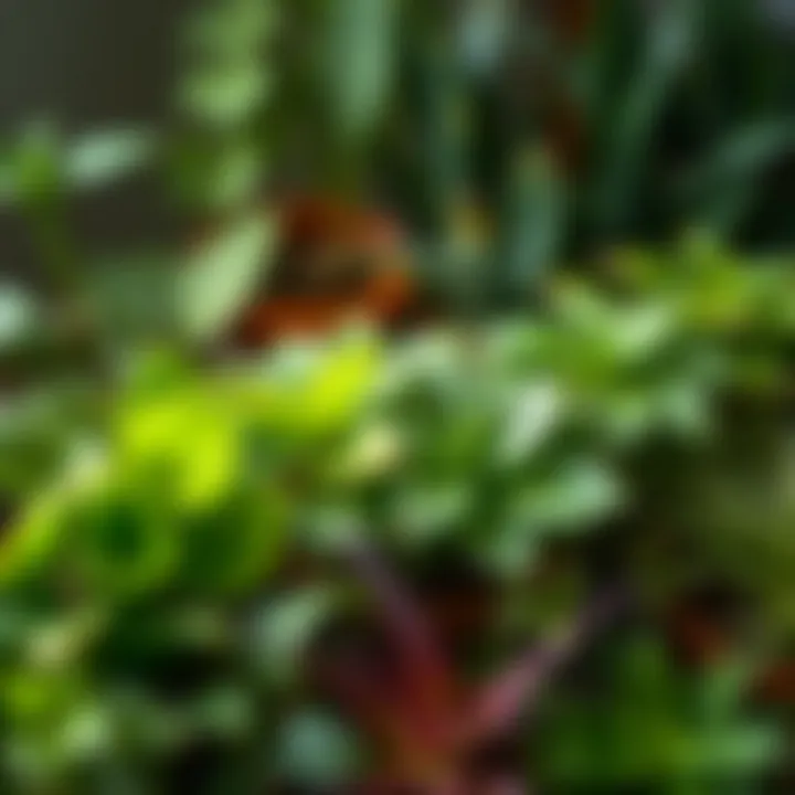 Vibrant green houseplants showcasing diverse leaf shapes and sizes