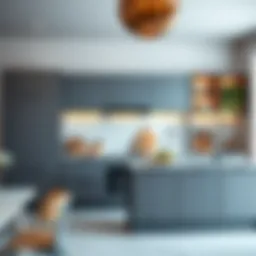 Elegant gray kitchen cabinet design showcasing modern aesthetics