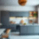 Modern Gray Kitchen Cabinet Design Elegant gray kitchen cabinet design showcasing modern aesthetics