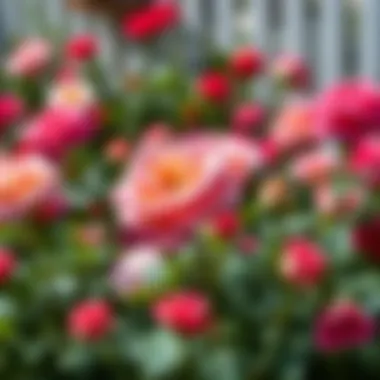 Vibrant rose garden in full bloom