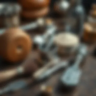 Tools and materials used for polishing silver