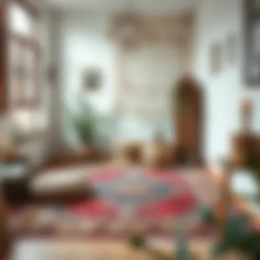 Cozy corner featuring a vintage rug