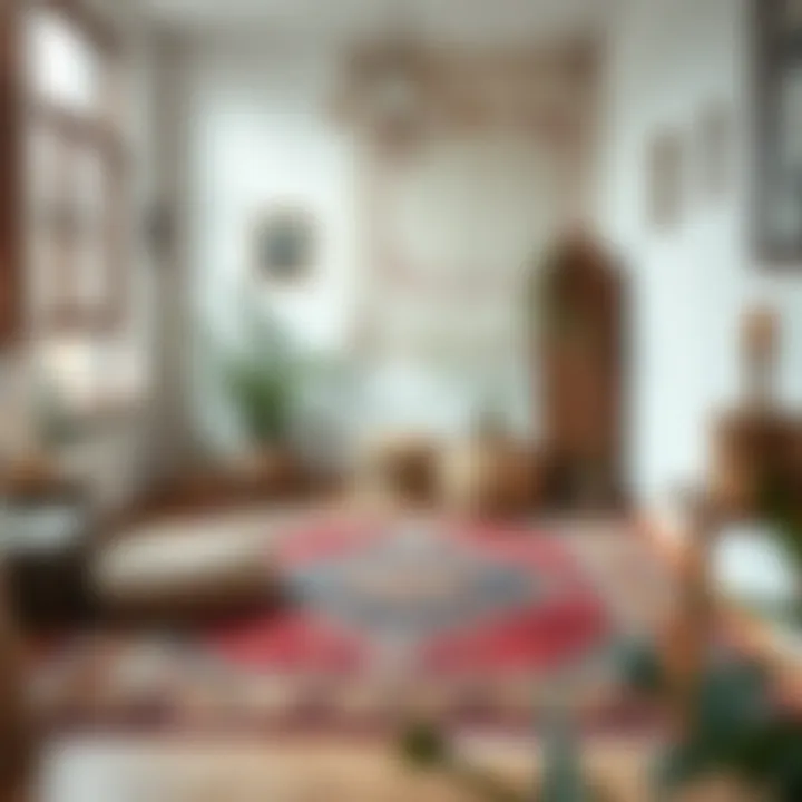 Cozy corner featuring a vintage rug