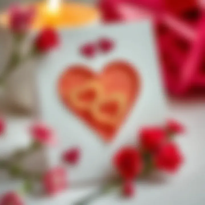 Creative handmade card with romantic designs