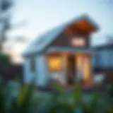 Stylish tiny house exterior showcasing modern architecture