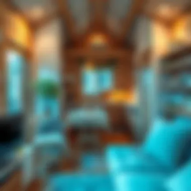 Minimalistic Tiny House Interior Cozy and minimalistic interior design of a tiny house