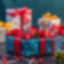 Creative gift packaging techniques showcased with vibrant colors and textures