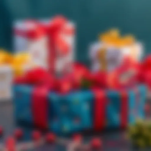 Creative gift packaging techniques showcased with vibrant colors and textures