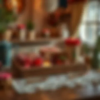 Artistic presentation of traditional gifts with cultural elements