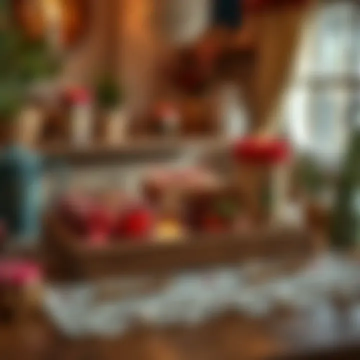 Artistic presentation of traditional gifts with cultural elements