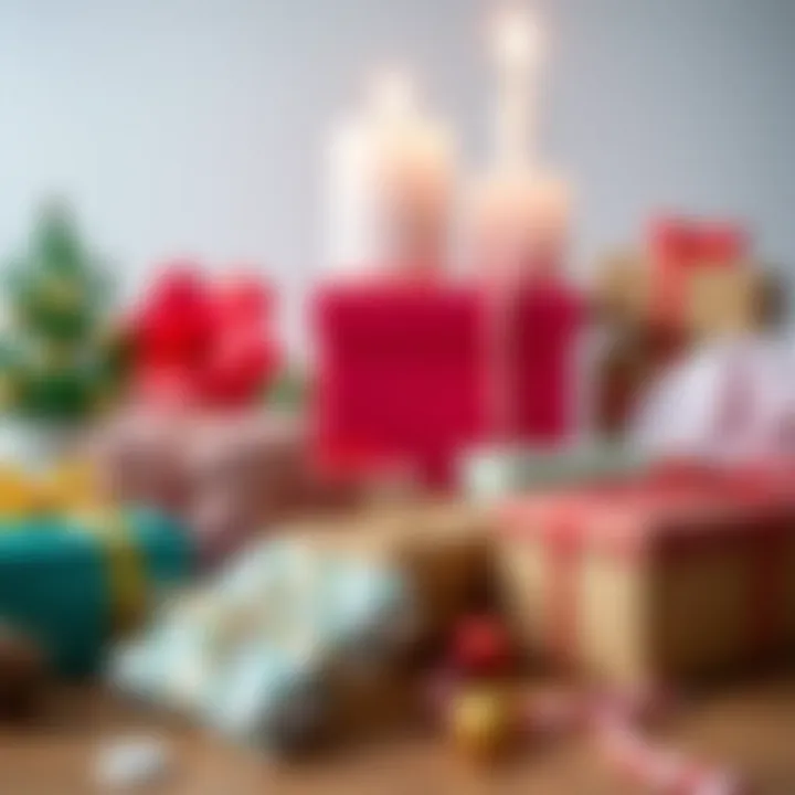 A collection of unique gift items arranged creatively