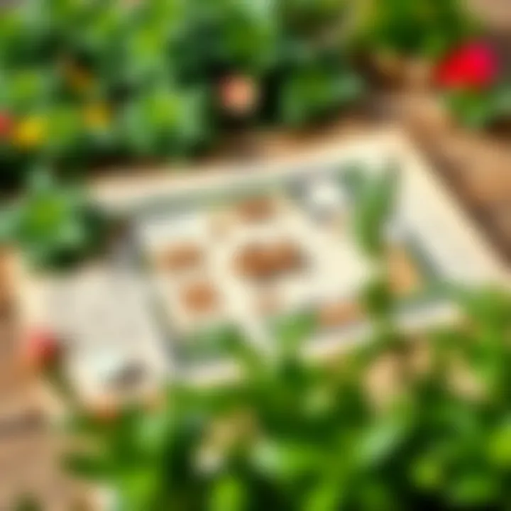 Garden Layout Plan A beautifully designed garden layout plan on paper