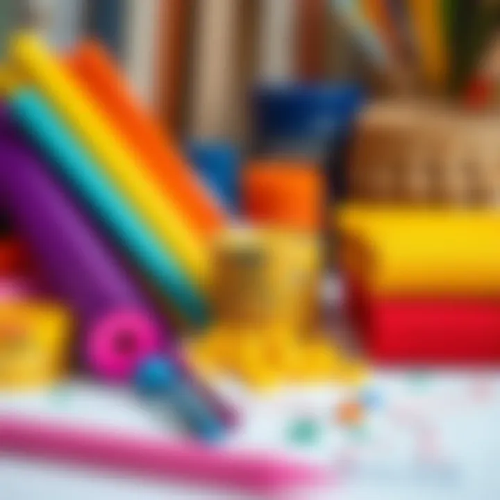 Colorful materials for DIY projects