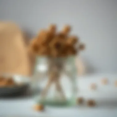 Dried linden flowers in a glass jar