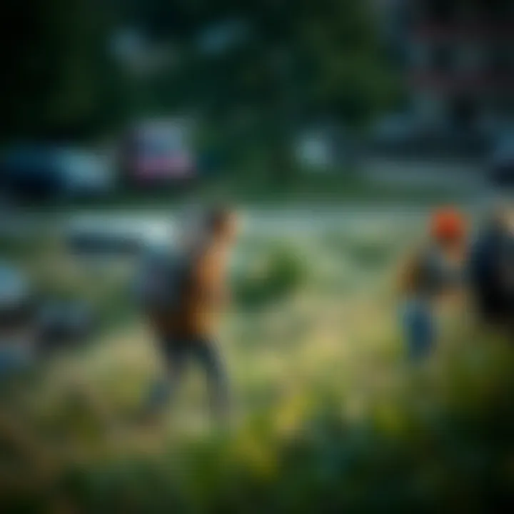 Engaging in outdoor activities