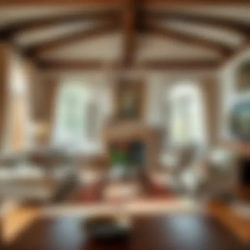 Elegant Italian living room with rustic furniture