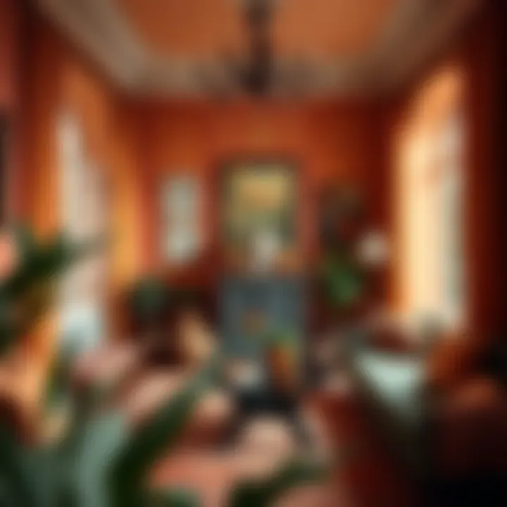 Warm color palette showcasing Italian decor