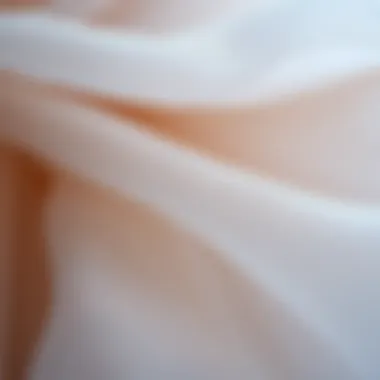 Close-up of tulle fabric patterns and textures
