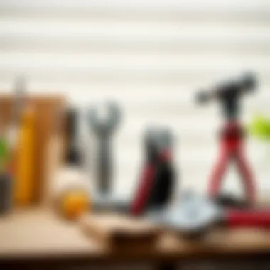 A well-organized toolkit for installing roller blinds