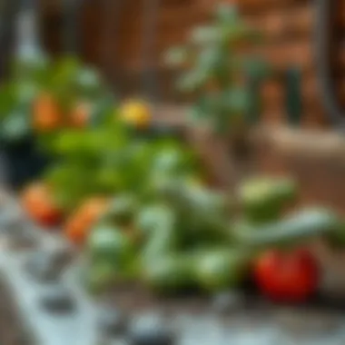 Illustration of winter vegetables thriving in a garden