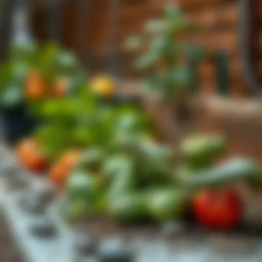 Thriving Winter Vegetables Illustration of winter vegetables thriving in a garden