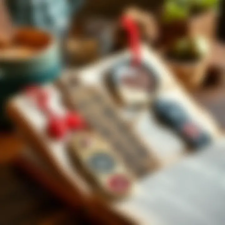 DIY bookmarks made from various sustainable materials