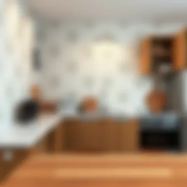 Textured Wallpaper Materials for Kitchens Close-up of textured wallpaper materials suitable for kitchens