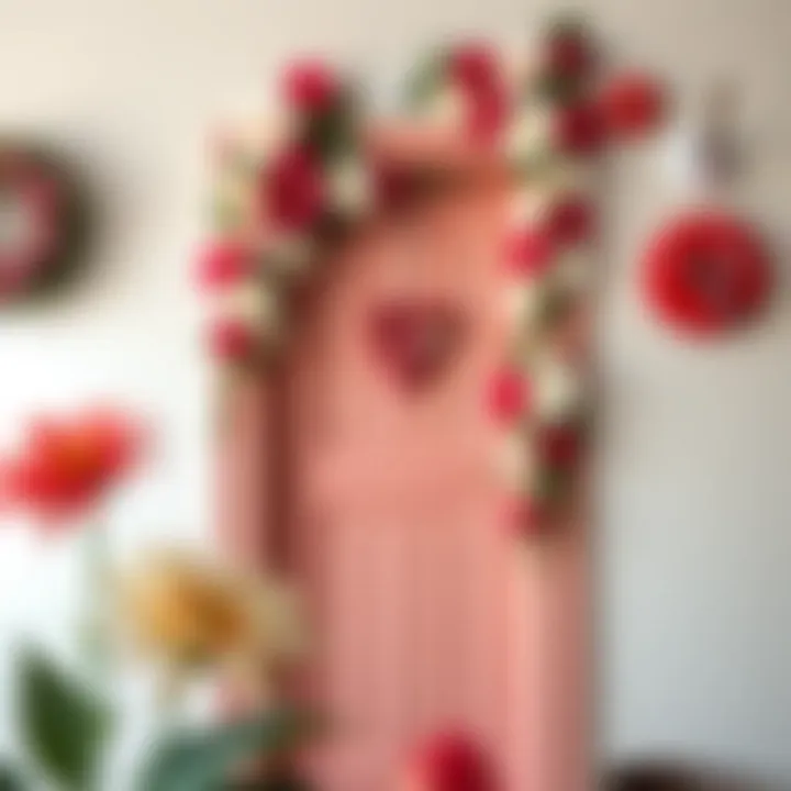 Creative floral design for a baby girl's door