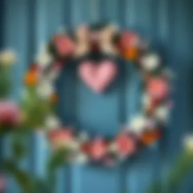 Whimsical handmade door wreath for a newborn