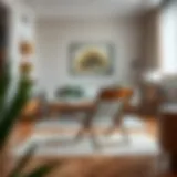 Elegant design of Koçtaş folding chair in a modern living room setting