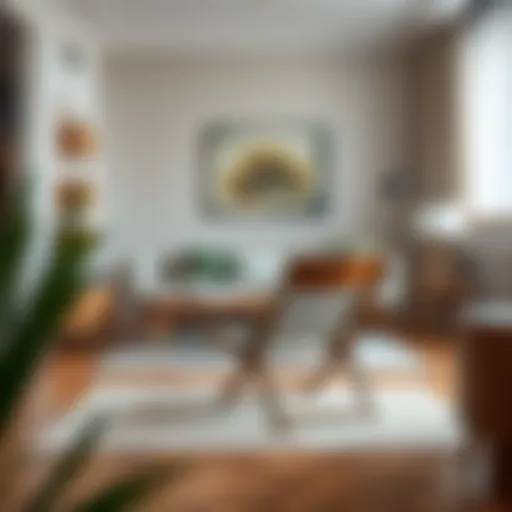 Elegant design of Koçtaş folding chair in a modern living room setting